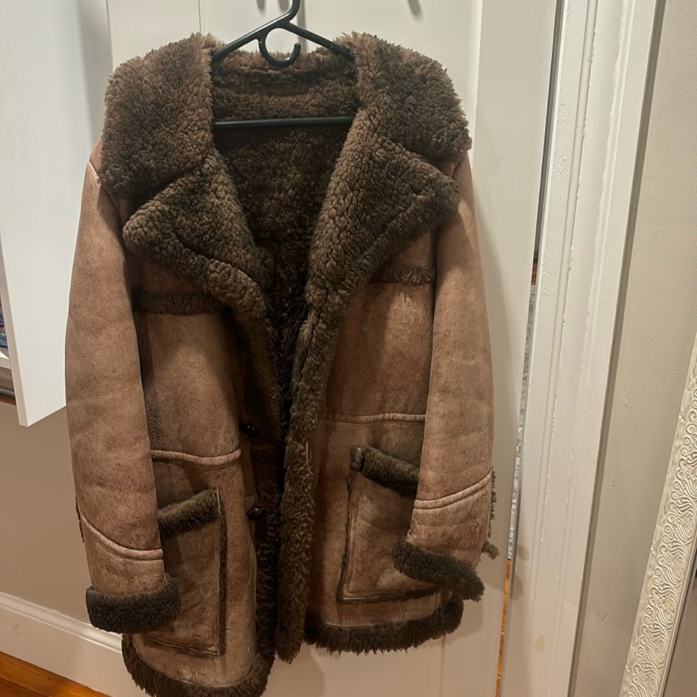 Straitjac vintage lamb wool coat. Bought in late 1980s